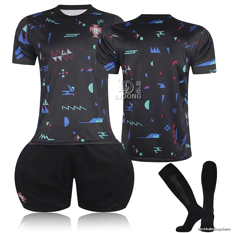 Motivate Portugal Series Trendy Black Short-Sleeve