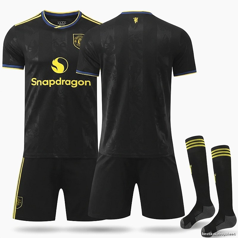MUFC black sports-style jersey