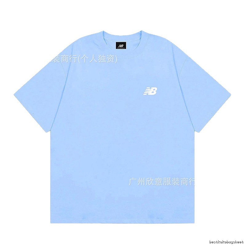 New Balance Classic Minimalist Style Light Blue Short-sleeve T-shirt