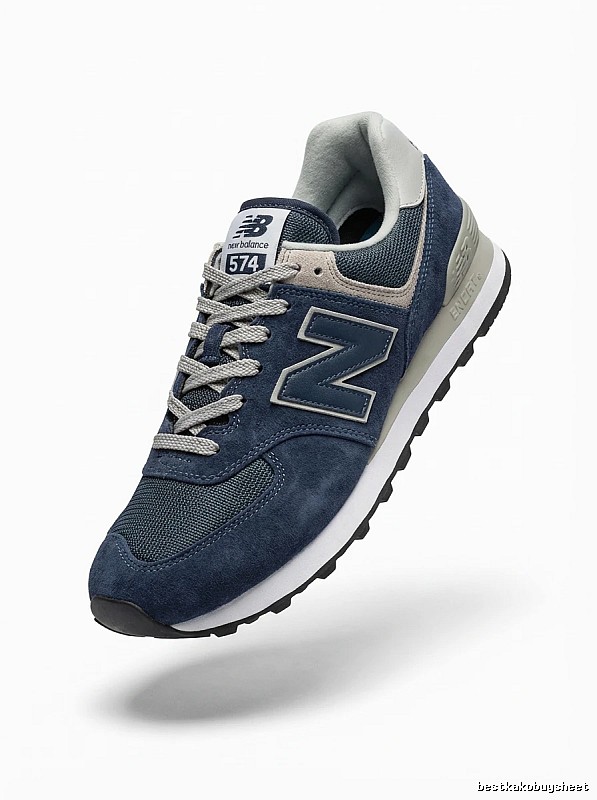 New Balance retro dark blue sports shoes