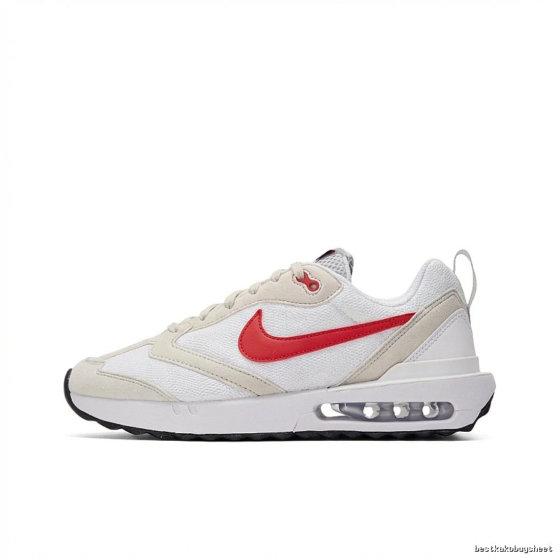 Nike retro white and red sports shoes