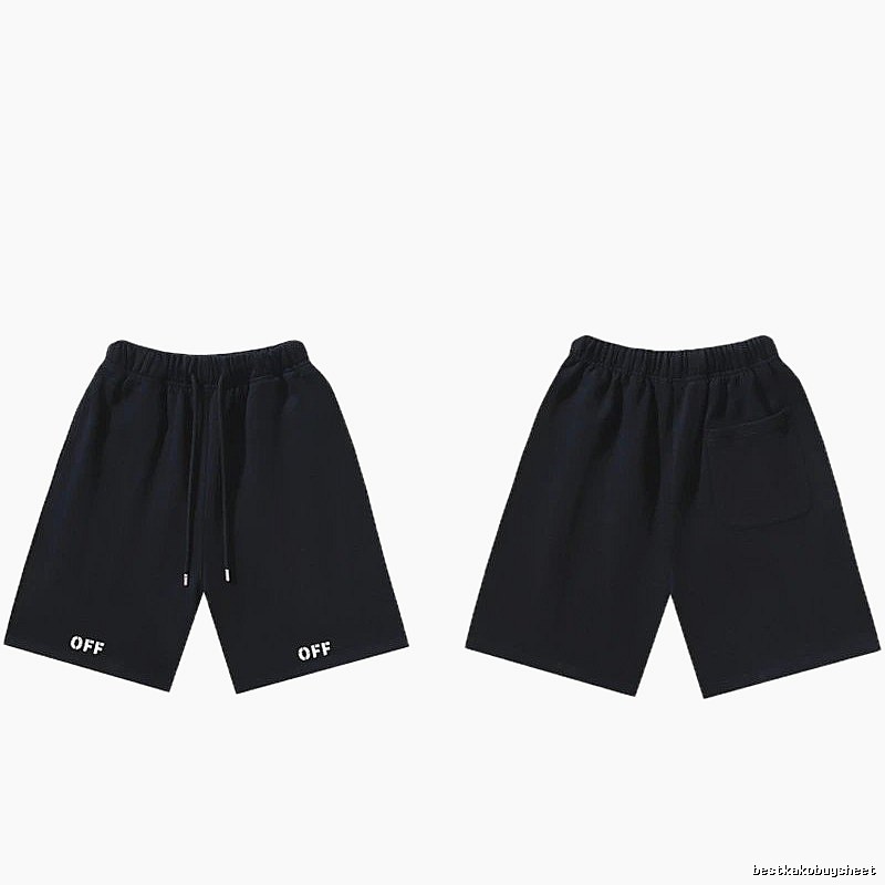 Off-White 017 Simple Style Black Shorts