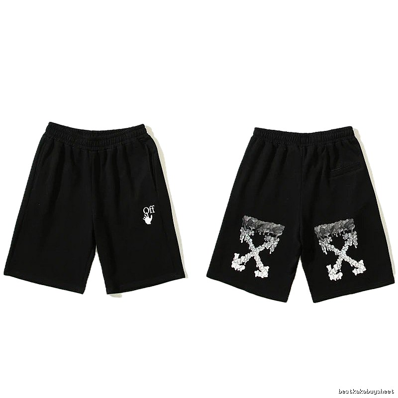Off-White trendy and cool style black shorts