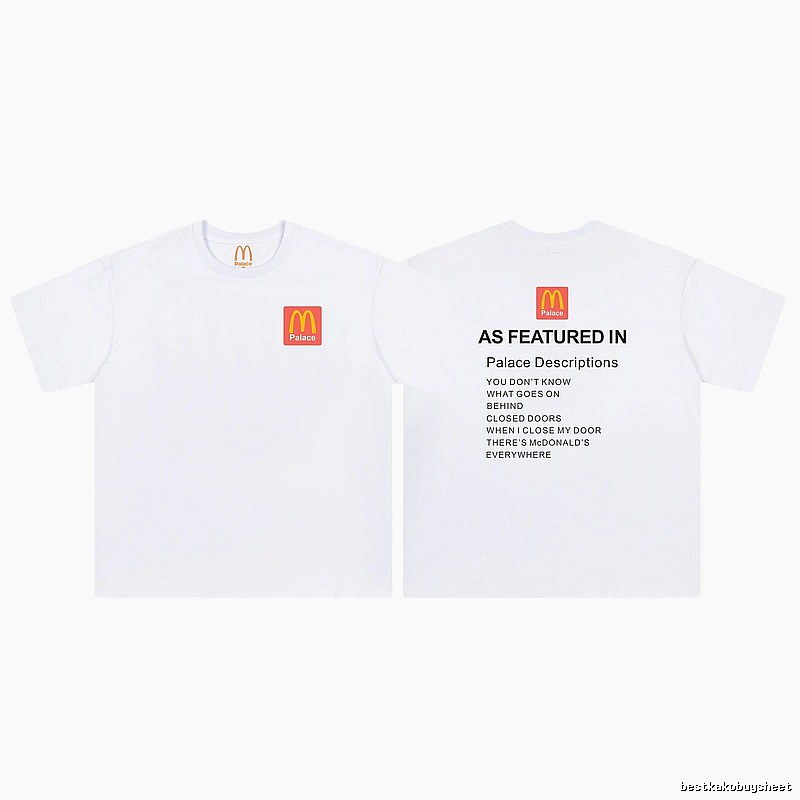 Palace x McDonald's Co-branded Street Style White T-shirt