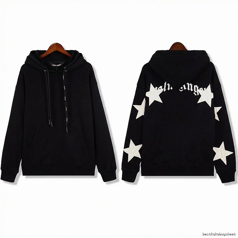 Palm Angels Star Trendy Cool Black Sweatshirt