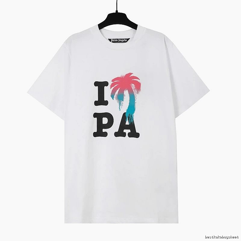 Palm Angels Weekend Logo T-shirt White Palm Tree for Weekend Wear