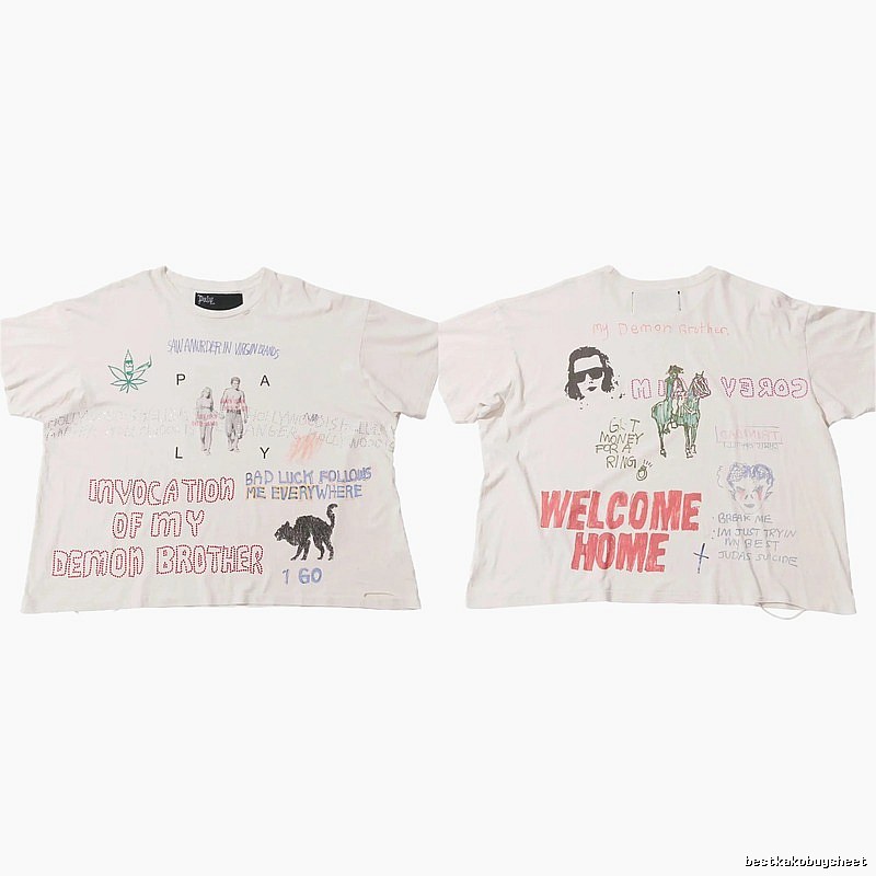 Paly Hollywood Devil Graffiti Street Style Off-white T-shirt