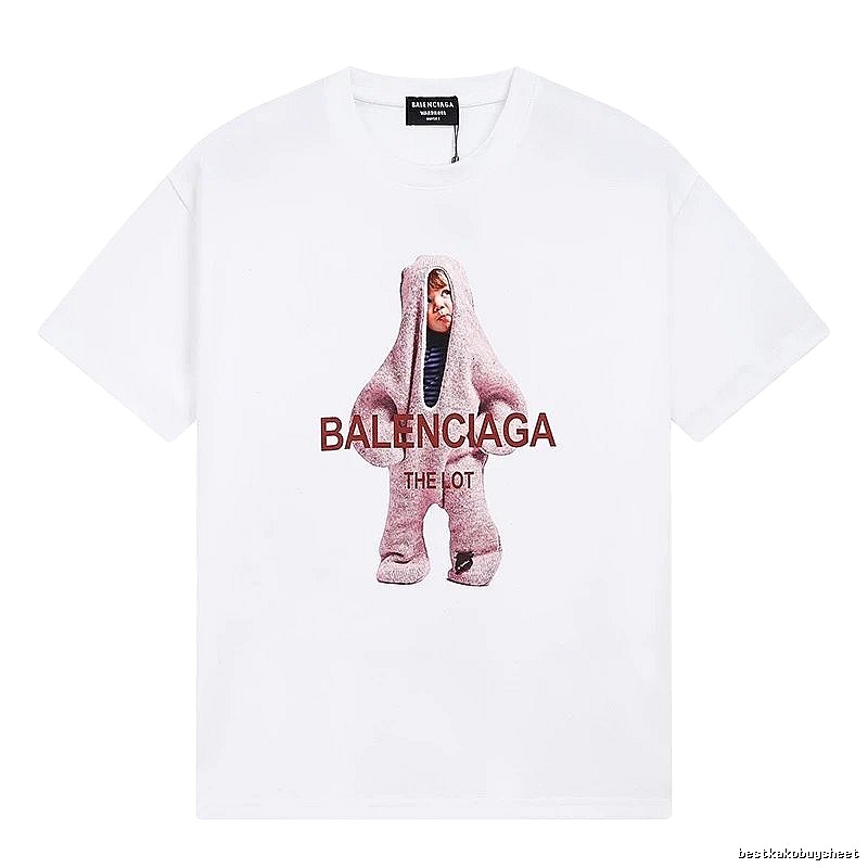 Parisian-style printed white T-shirt