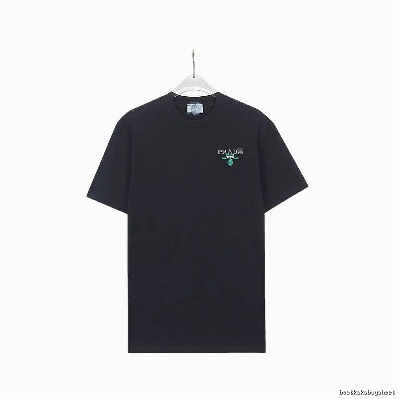 Prada Logo Minimalist Style Black T-Shirt