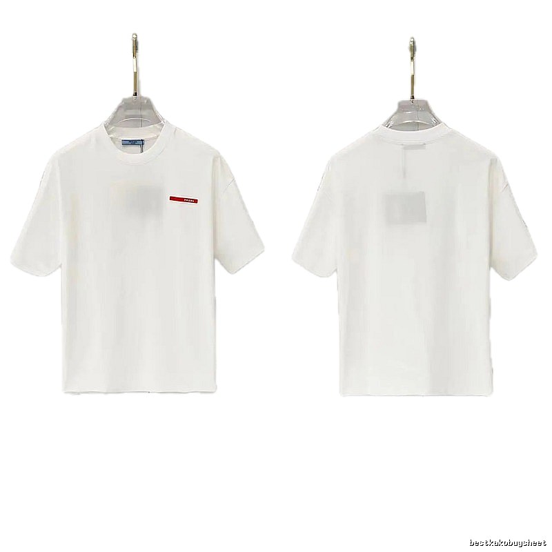 Prada Red Label Minimalist Style White Short-sleeved T-shirt