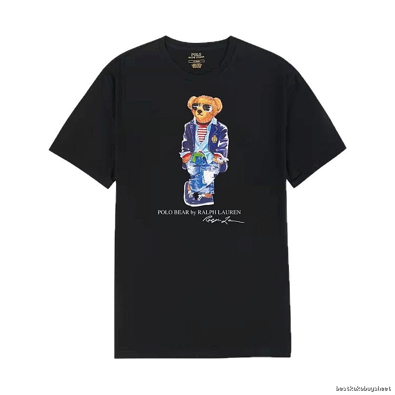 Ralph Lauren Bear Trend Brand Black T-shirt