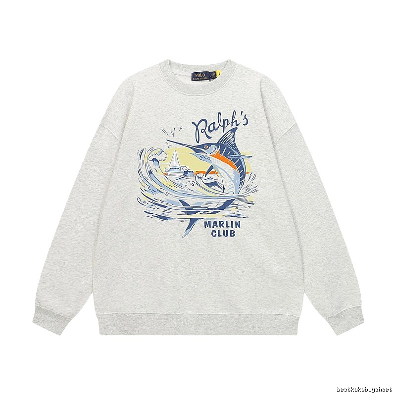 Ralph Lauren Marin Club Light Grey Sweatshirt