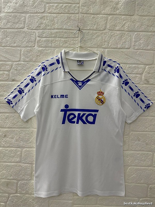 Real Madrid Classic Retro Teka soccer jersey White Retro Football for Daily Styling