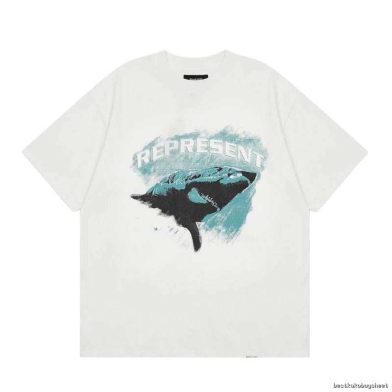 Represent Orca Print Vintage Style White T-Shirt