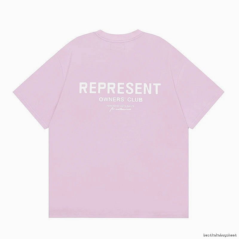 Represent Pink Style 801 Owners Club T-Shirt Relaxed Styling Logo