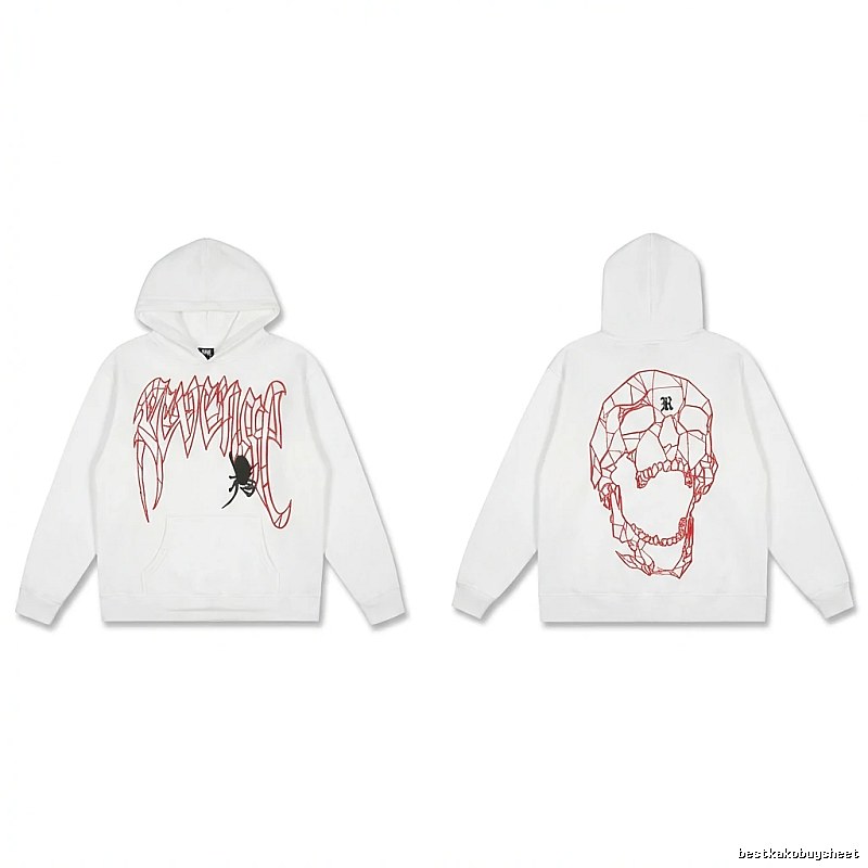 Revenge Skeleton Style White Hoodie