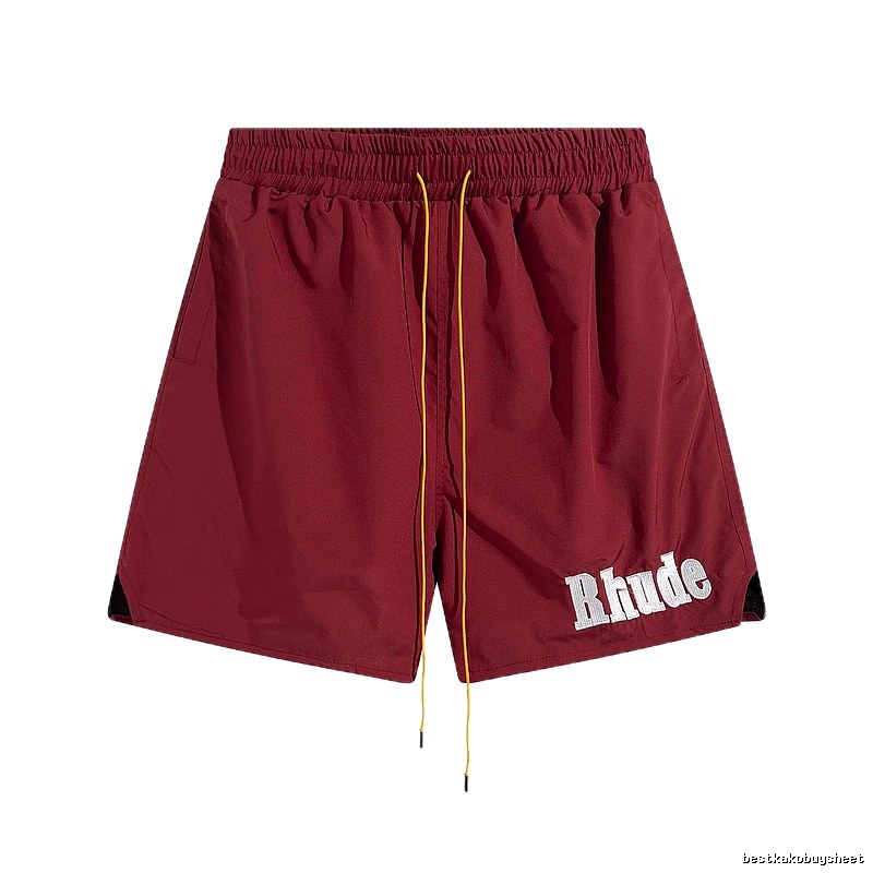 RHUDE casual style burgundy shorts