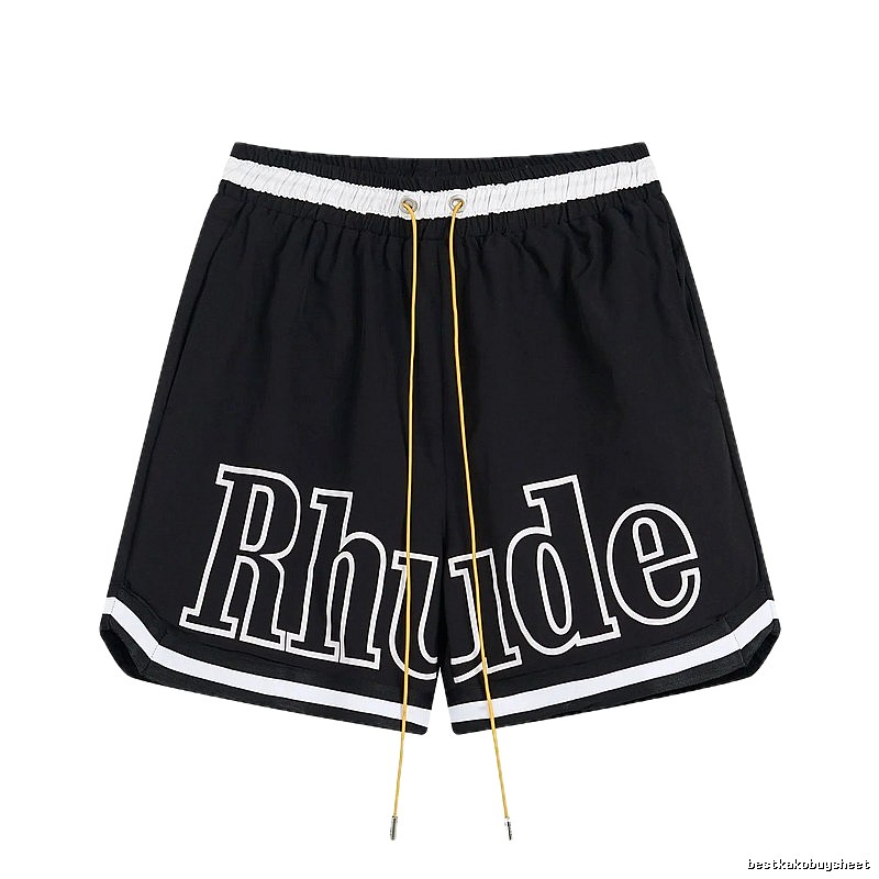 RHUDE lettered sporty shorts