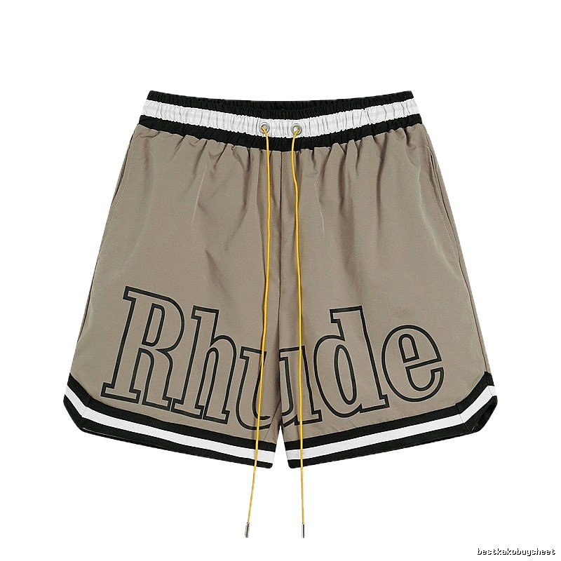 RHUDE sporty khaki shorts
