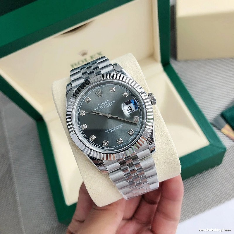 Rolex Datejust Automatic Watch - Slate Diamond Dial Style Edit