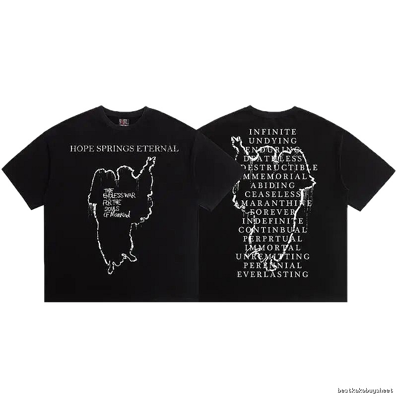 SAINT Skull Print Street Style Black T-Shirt