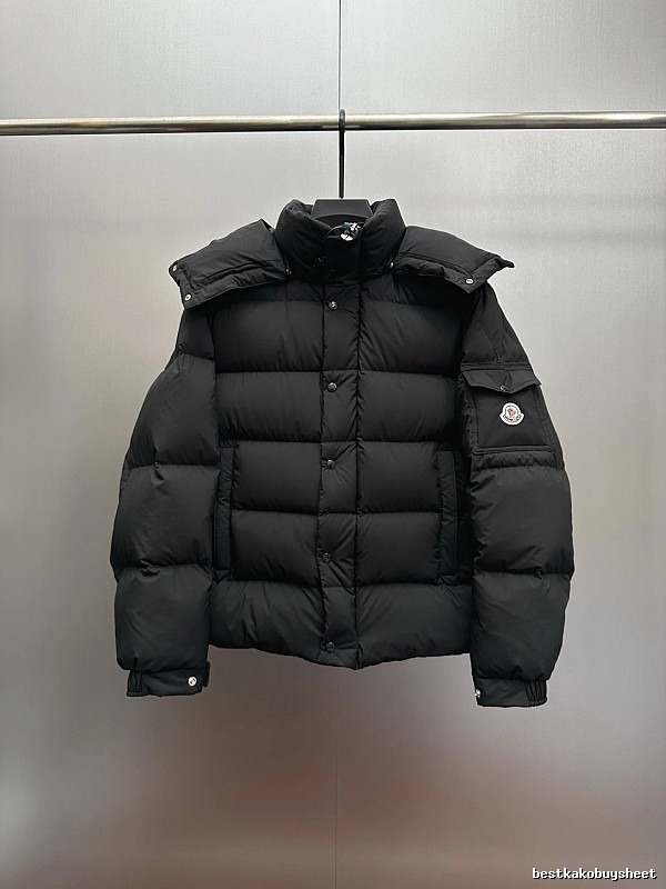 Short Puffer Jacket with Badge Collar Detail from Moncler