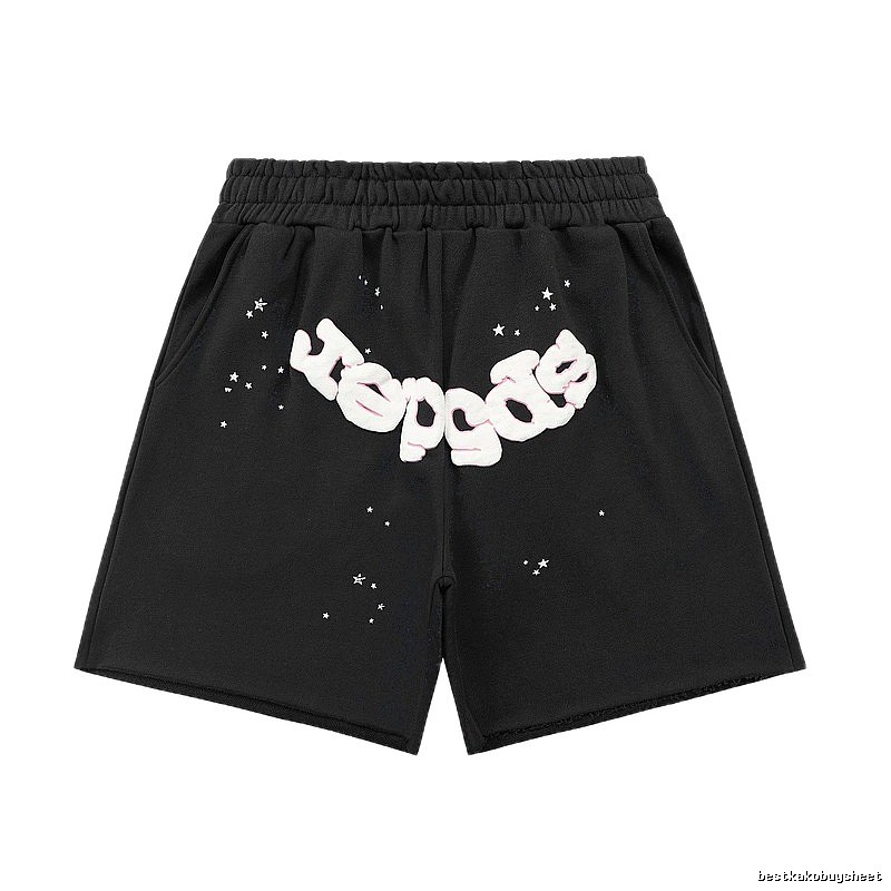 Sp5der star print wind shorts