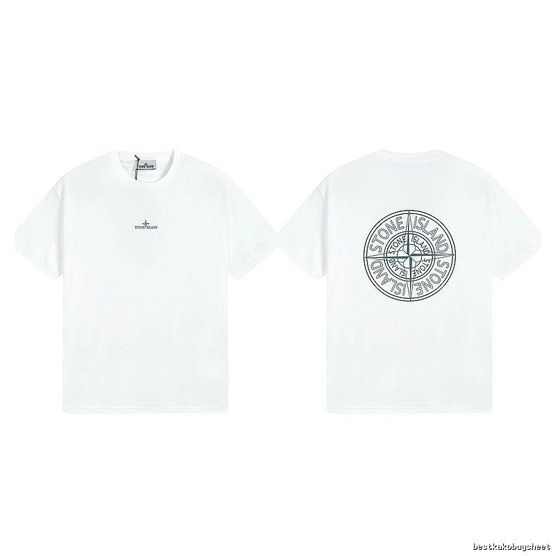 Stone Island Compass Series Street Style White T-Shirt