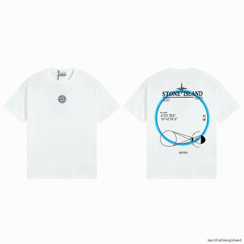 Stone Island Solar Eclipse Street Style White T-Shirt