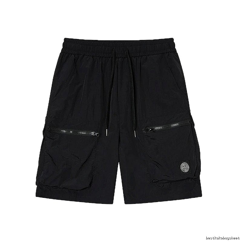 Stone Island Technical Workwear Style Black Shorts