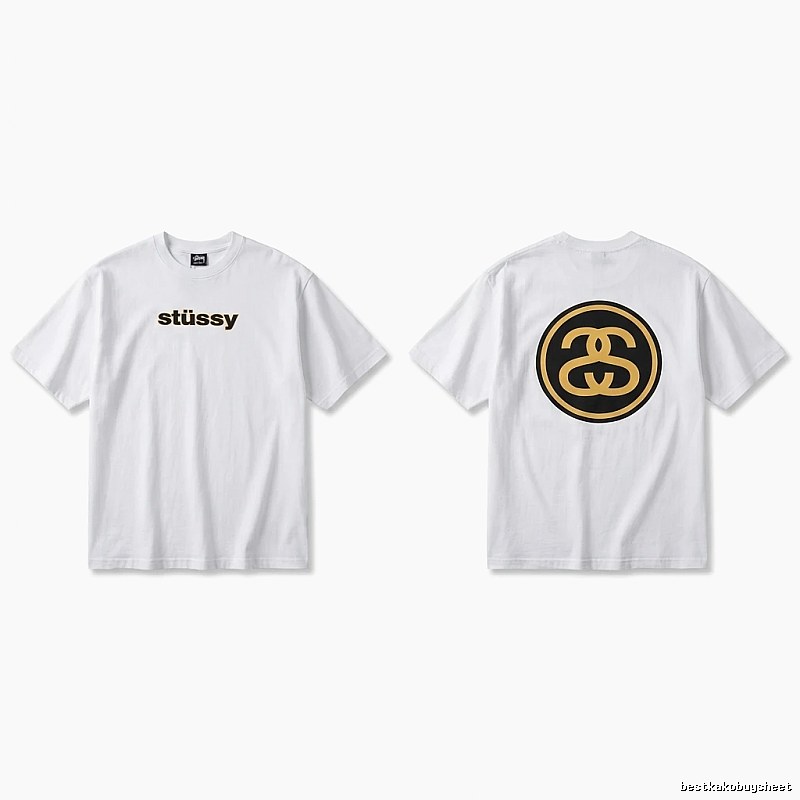 Stussy classic simple white T-shirt
