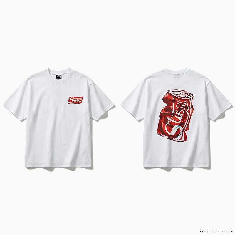 Stussy Cola Print Casual White T-shirt