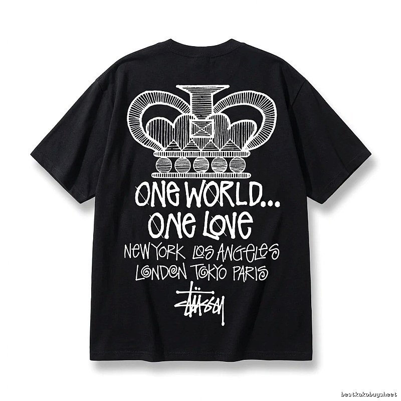 Stussy Crown Print Black T-shirt