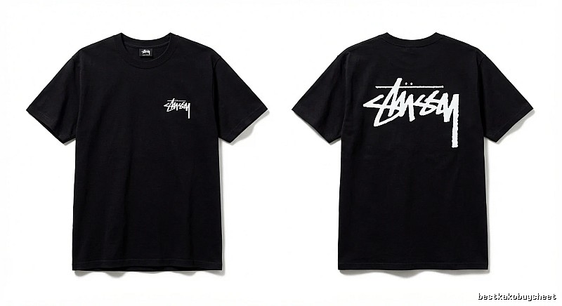 Stussy graffiti-style black T-shirt