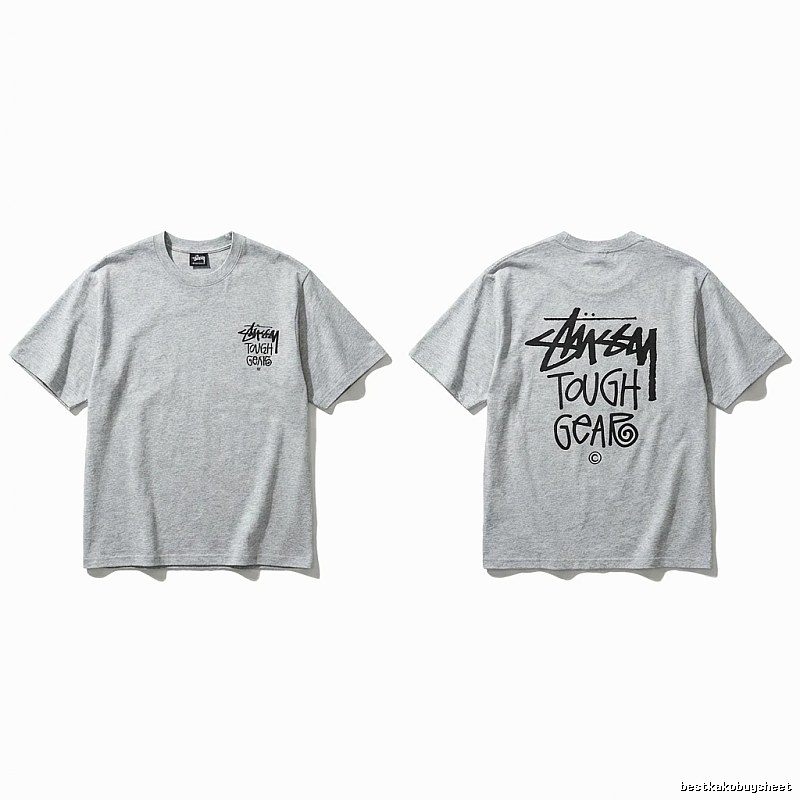 Stussy Tough Gear series grey T-shirt
