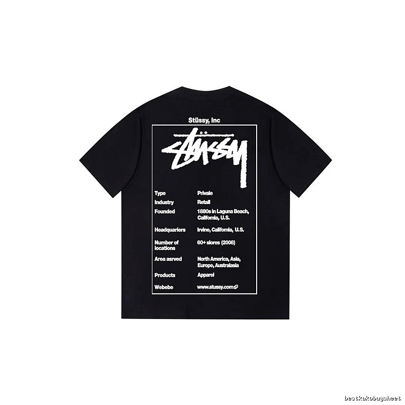 Stussy Travel Graphic T-shirt Black White Stussy with Modern Look