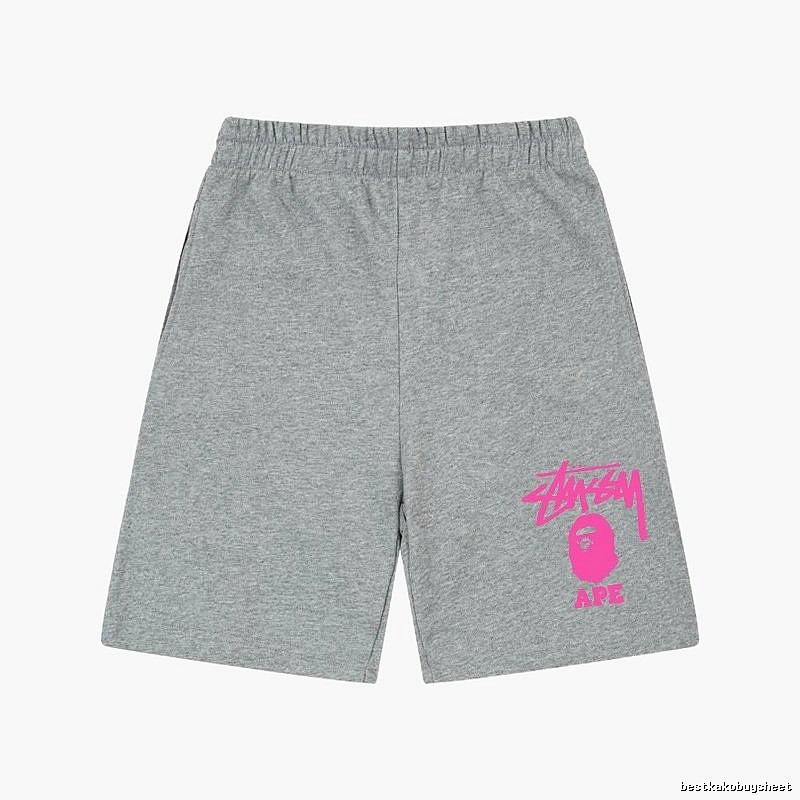 Stussy trendy brand gray shorts
