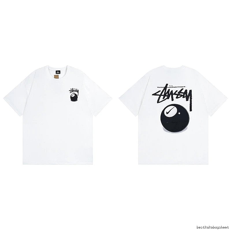 Stussy White Spider Graphic T-Shirt Statement Graphic Logo