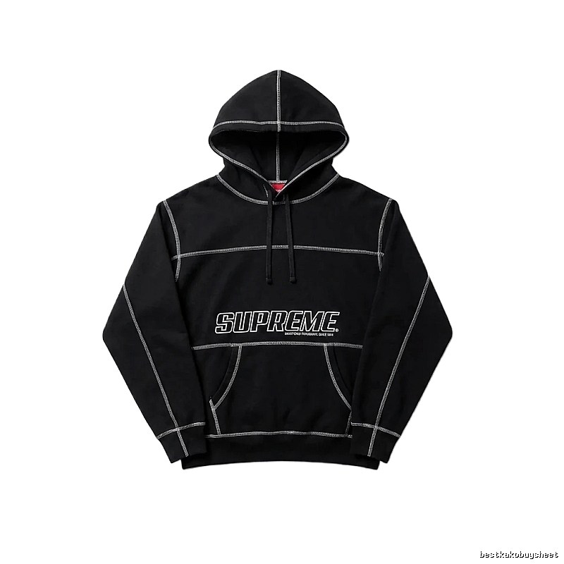 Supreme basic street style black sweatshirt
