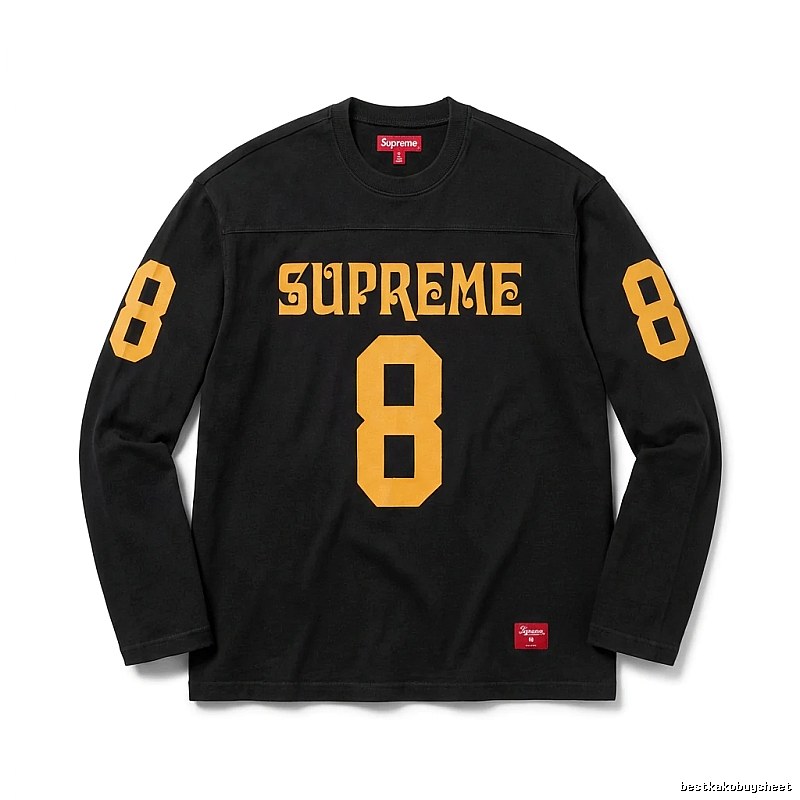 Supreme No.8 Retro Style Black T-shirt