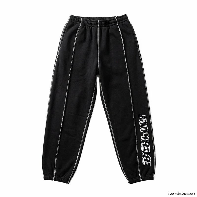 Supreme Side Lettering Black Sweatpants