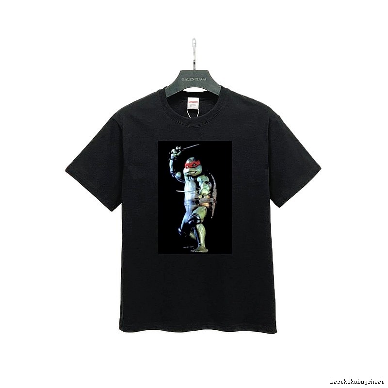 Supreme x Ninja Turtles Co-branded Street Style Black T-Shirt