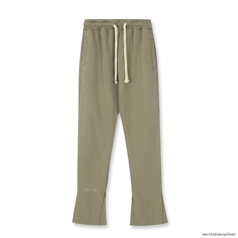 SynaWorld casual style olive green trousers