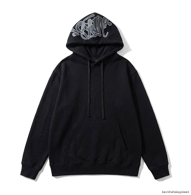 SynaWorld graffiti-style black hoodie
