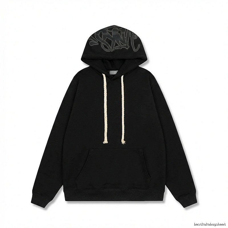 SynaWorld graffiti-style black hoodie