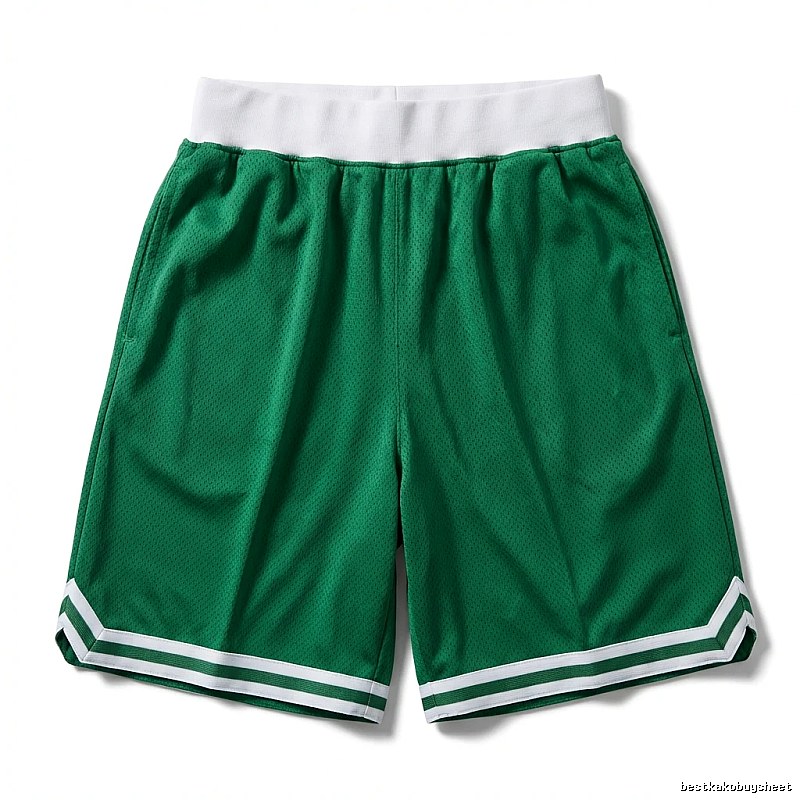 Tatum green and white retro-style shorts