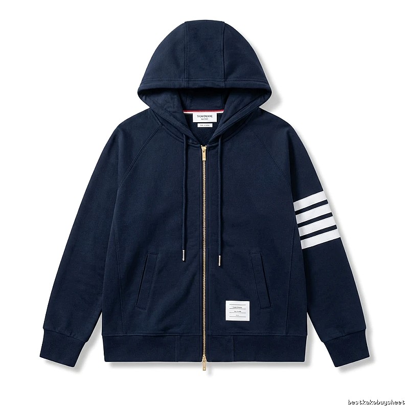 Thom Browne striped casual dark blue sweatshirt