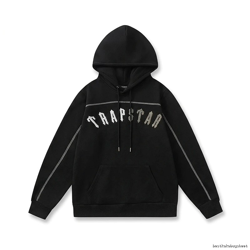 Trapstar Letter Black Tide Hoodie
