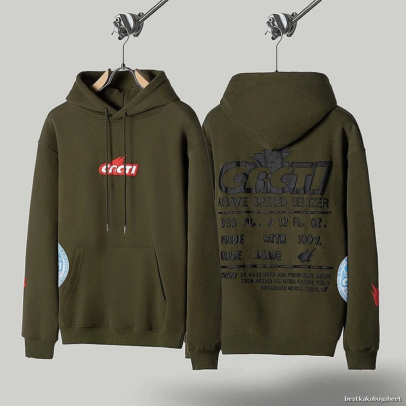 Travis Scott Logo Detail Graphic hoodie Green Printed Graphics with Relaxed Feel