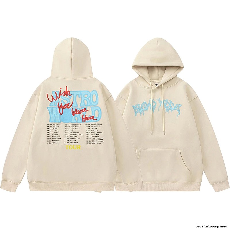 Travis Scott Travel Graphic hoodie Green Printed Graphics with Soft Visual Tone